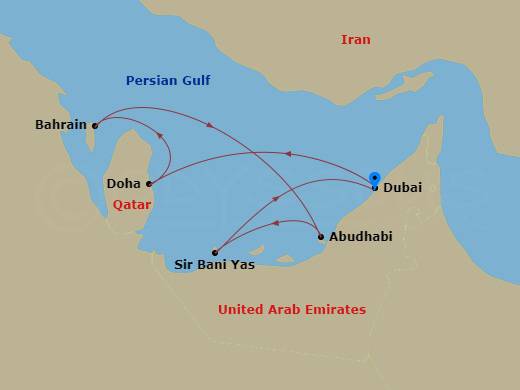 Plavba  lodi MSC Euribia – Spojené arabské emiráty, Katar, Bahrajn z Dubaje – 28.03.2026